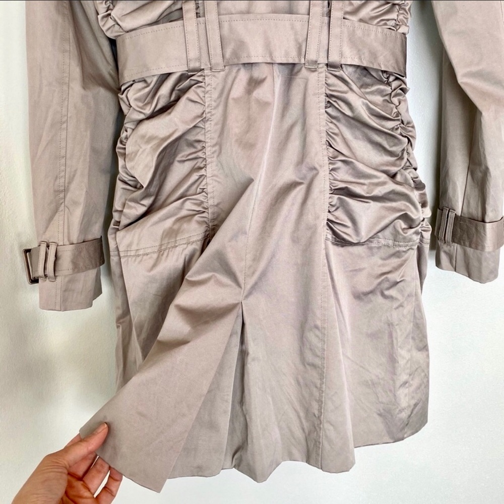 bebe Ruffled Trench Coat - Picture 4 of 7